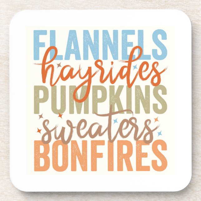 Porta-copo Vibes de queda divertida (Frente)