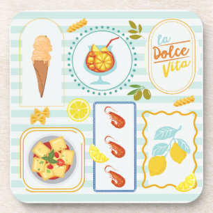 Porta-copo Vibrações de Verão Mediterrâneo