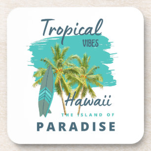 Porta-copo Vibrações Tropicais Havaí Ilha do Paraíso