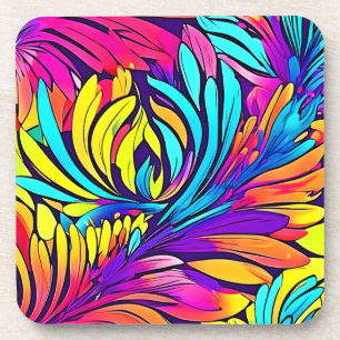 Porta-copo Vibrante Abstrato Floral