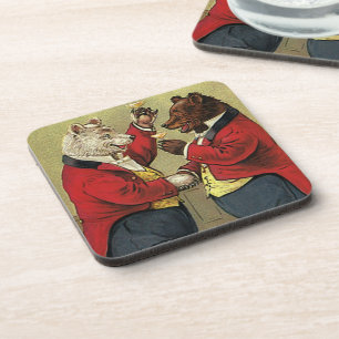 Porta-copo Victorian feliz, ursos alegres, dançando do