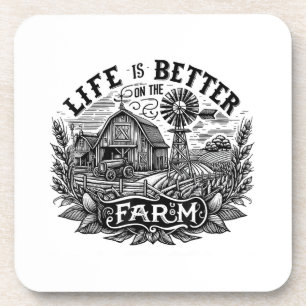 Porta-copo Vida de Agricultura Engraçada é Melhor no Amor da