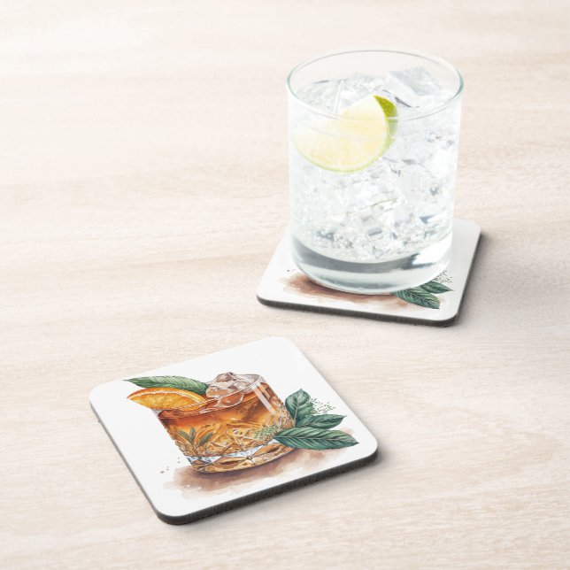 PORTA-COPO VIDRO DE COR DA ÁGUA DE BEBIDA MOVIMENTADA (Lado Direito)