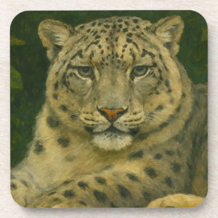 Porta-copo Vigia Silenciosa - Leopardo da Neve na Luz da Flor