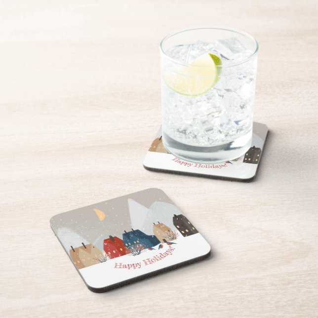 Porta-copo Vila Primitiva do País Feliz Férias Inverno (Lado Direito)