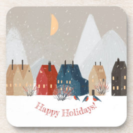 Porta-copo Vila Primitiva do País Feliz Férias Inverno