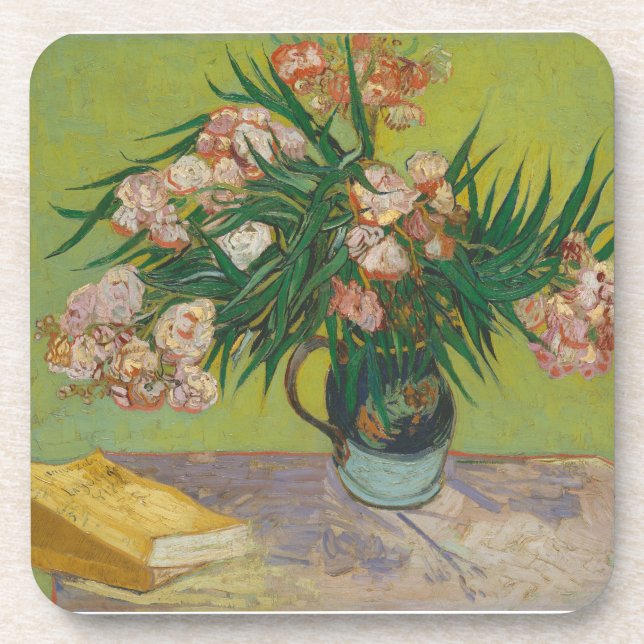 Porta-copo Vincent Van Gogh Oleander pintura em flor (Frente)