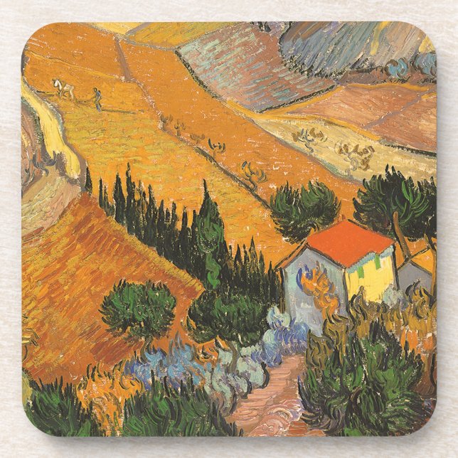 Porta-copo Vincent van Gogh - Vale com Lavrador (Frente)