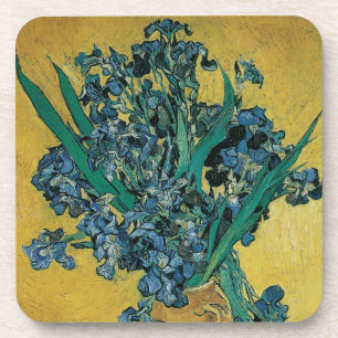 Porta-copo Vincent van Gogh - Vase w Irises - Fundo Amarelo