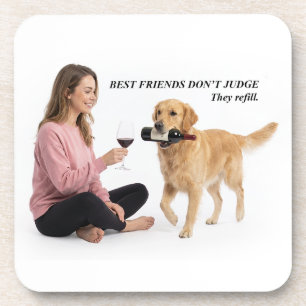 Porta-copo Vinho do Melhor Amigo do Golden Retriever