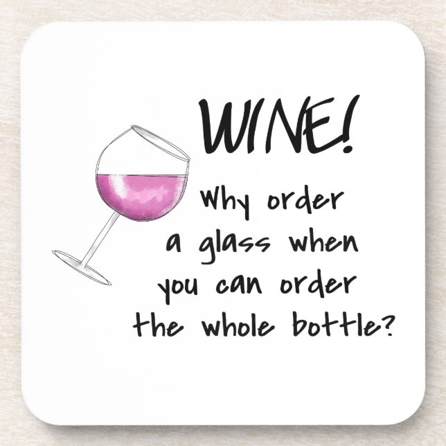 Porta-copo Vinho Vermelho Engraçado Palavra Dizendo Festa Beb (Frente)