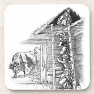 Porta-copo Vintage Bull no celeiro