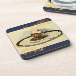 Porta-copo Vintage chintz chucer cacau Vintage elegante