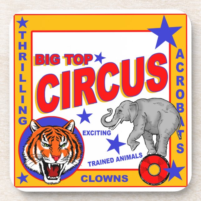 Porta-copo Vintage Circus Poster (Frente)