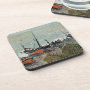 Porta-copo Vintage Claude Monet Barcos De Pesca
