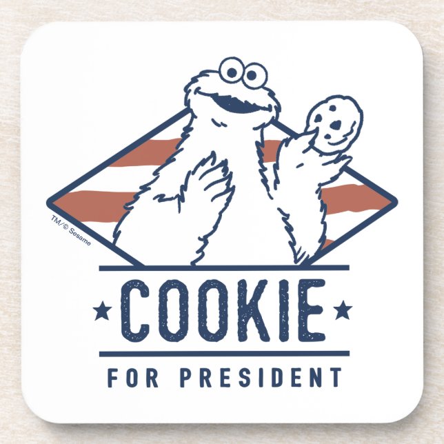 Porta-copo Vintage Cookie Monster para Presidente (Frente)
