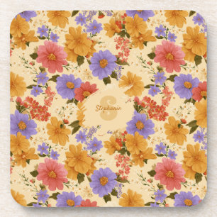Porta-copo Vintage Daisy Floral Pattern (2)