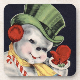 Porta-copo Vintage Dapper Snowman Conjunto de Portas copos de