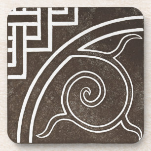Porta-copo Vintage - Design de Arte Céltica Irlandesa Preta