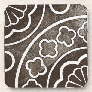 Porta-copo Vintage - Design de Arte Céltica Irlandesa Preta