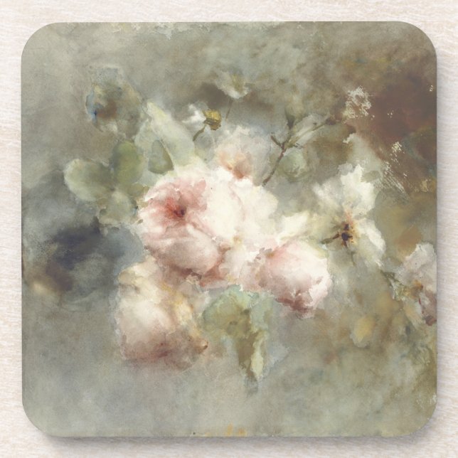 Porta-copo Vintage Floral Painting (Frente)