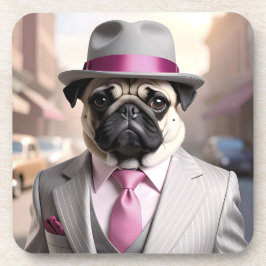 Porta-copo Vintage Gangster Pug