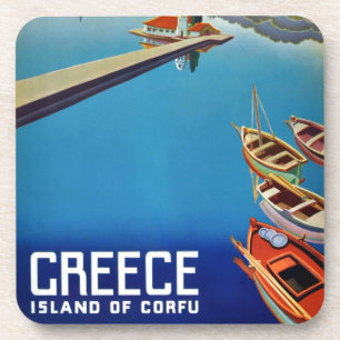 Porta-copo Vintage Grécia - Ilha de Corfu