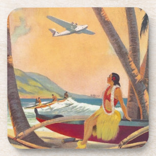 Porta-copo Vintage Hawaii Viagem