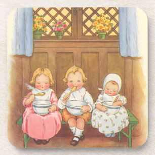 Porta-copo Vintage Pease Porridge Hot Childreny Nursery Rhyme