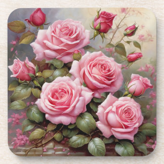 Porta-copo Vintage Pink Roses