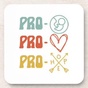 Porta-copo Vintage Pro-Life Pro-Love Pro-Hope