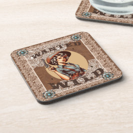 Porta-copo Vintage Western WQueria e Wild Cowgirl