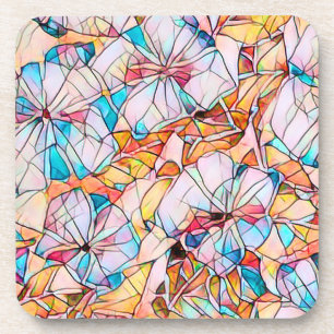 Porta-copo Violetas De Vidro Manchadas