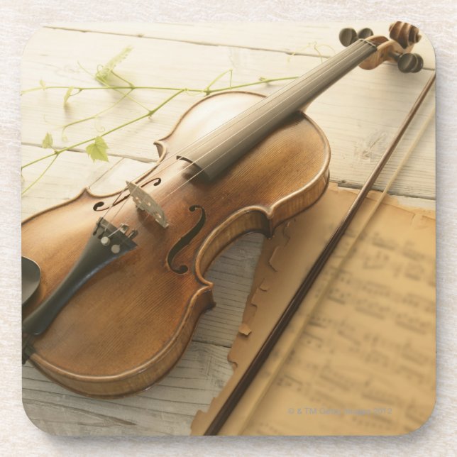 Porta-copo Violino e partitura (Frente)