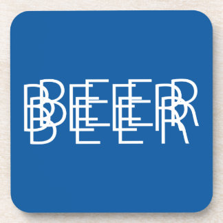 Porta-copo Visão dobro da CERVEJA - azul e branco