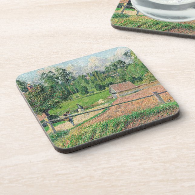 Porta-copo Vista da janela do artista Camille Pissarro (Left Side)