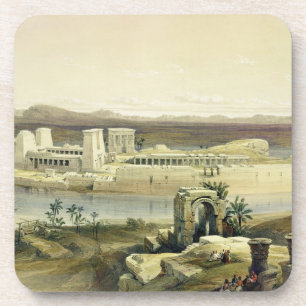 Porta-copo Vista geral da ilha de Philae, Nubia, de