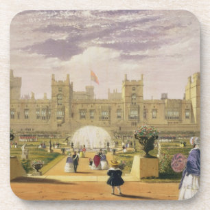 Porta-copo Vista oriental do castelo e do jardim, Windsor Cas