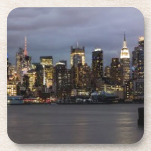 Porta-copo Vista panorâmica do início da noite de Manhattan