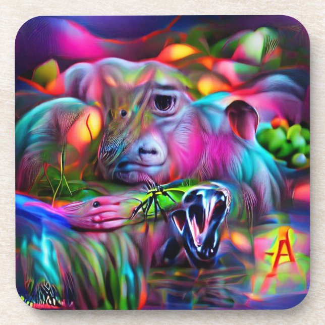 Porta-copo Vivid Dreamscape: Agrizoofobia (Frente)