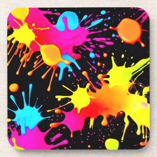 Porta-copo Vivid Neon Abstrato Art em movimento