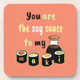 Porta-copo Você é o molho de soja do meu Maki Sushi Rosa