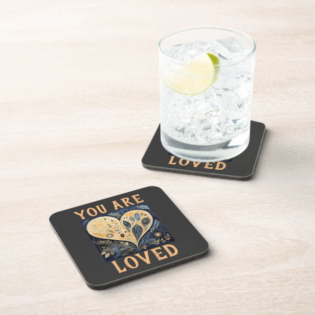 Porta-copo Você É Uma Coaster De Bebidas Amada (Lado Direito)