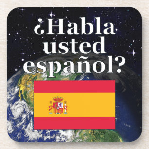 Porta-copo Você fala o espanhol? no espanhol. Bandeira &