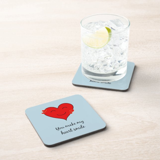 Porta-copo Você faz meu coração sorrir (Lado Direito)