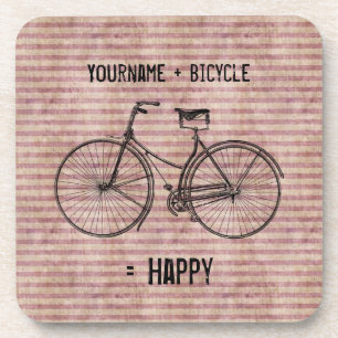 Porta-copo Você mais a bicicleta iguala o rosa antigo feliz