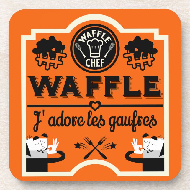 Porta-copo Waffles Franceses (Frente)