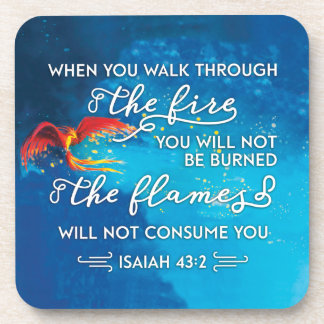 Porta-copo "Walk Through Fire" Isaiah 43:2 Bible Verse