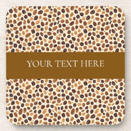 Porta-copo Warm Coffee Bean Roast Tones Seamless Pattern