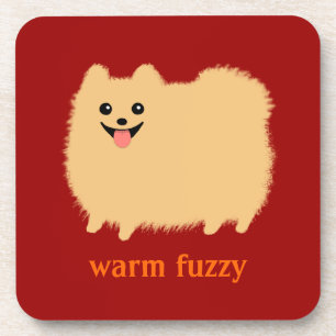 Porta-copo "Warm Fuzzy" Pomerânia Fofa com Texto Personalizad